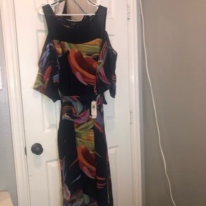navy, colorful sundress